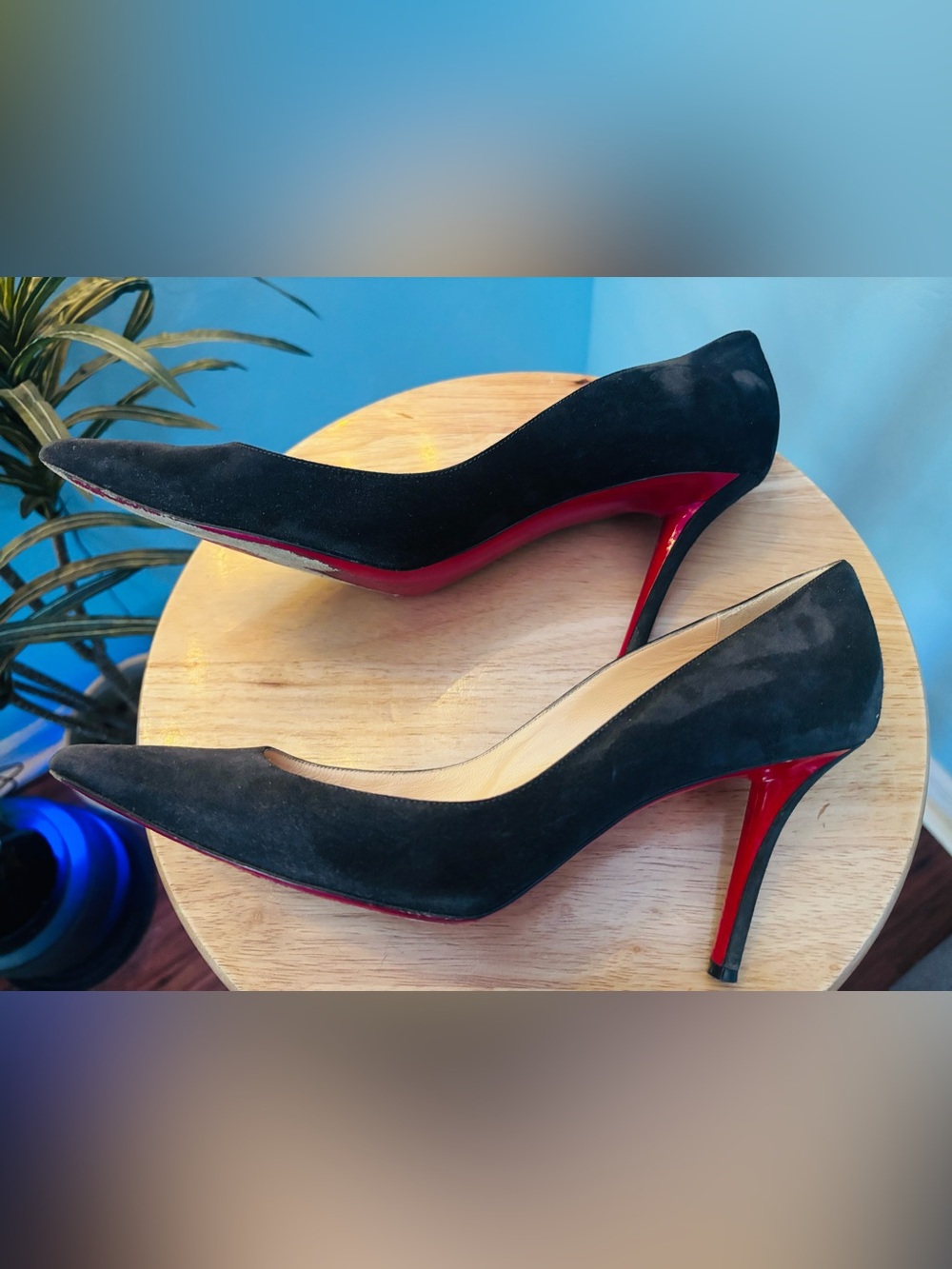 Christian Louboutin Dark Gray Suede Heel Size 40.5